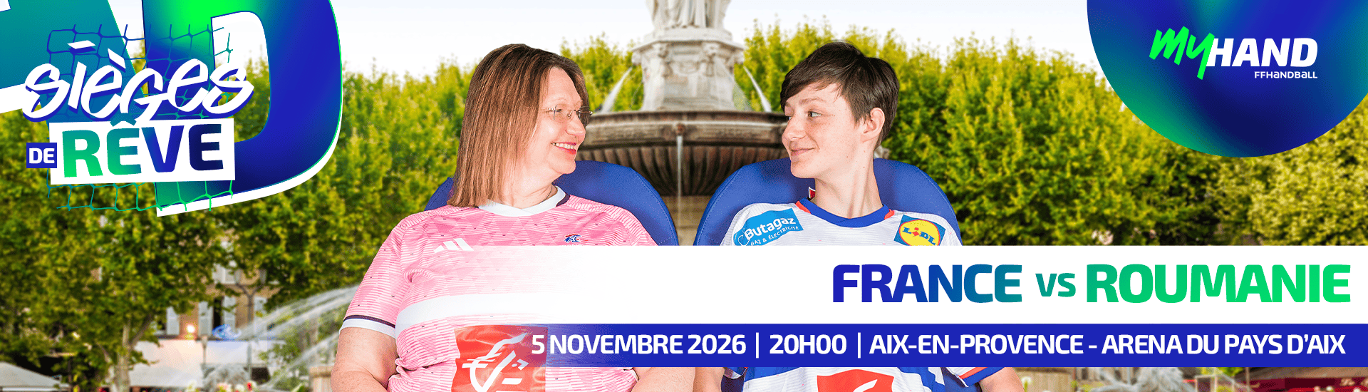 France - Roumanie : 2 places en bord de terrain à Aix-en-Provence 🤾